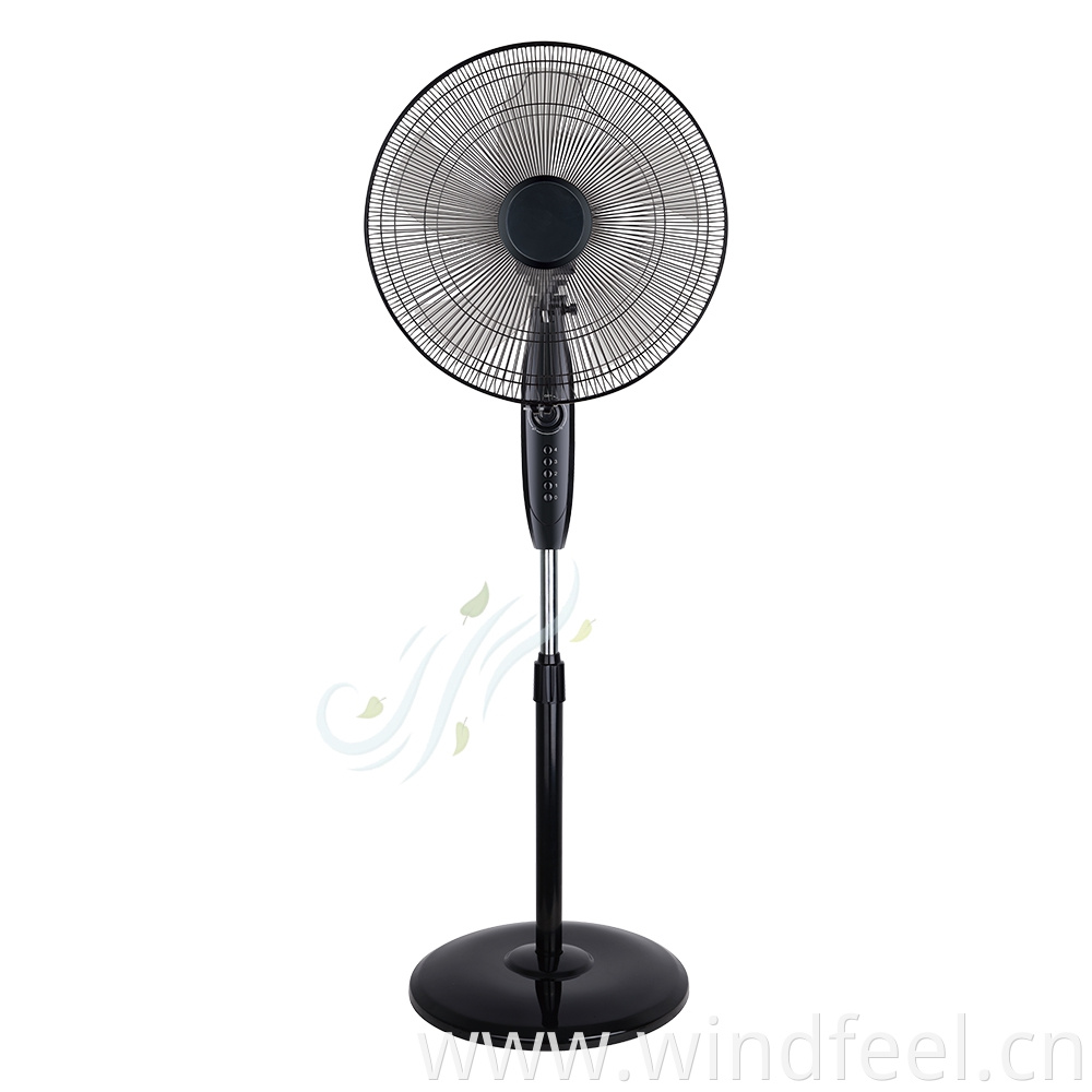 16" 18 Inch Stand Fan 5 AS Blade Heavy Cross Base 3 Speed Control Oscillating Function Cooling Air Standing Fan Plastic Grill